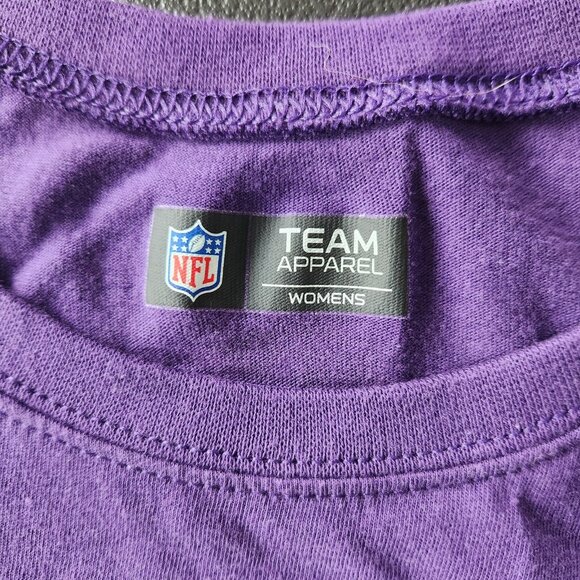 Baltimore Ravens T-Shirt NFL Team Apparel Purple Crew Neck Womens Size Large EUC - Picture 6 of 9